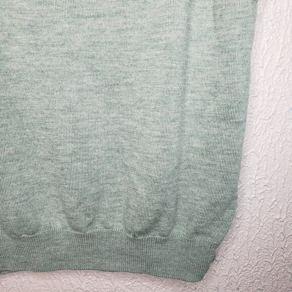 Orvis 100% Merino Wool Vest 1/4 Zip Men's Size L Light Green RN 70534 - Picture 10 of 13